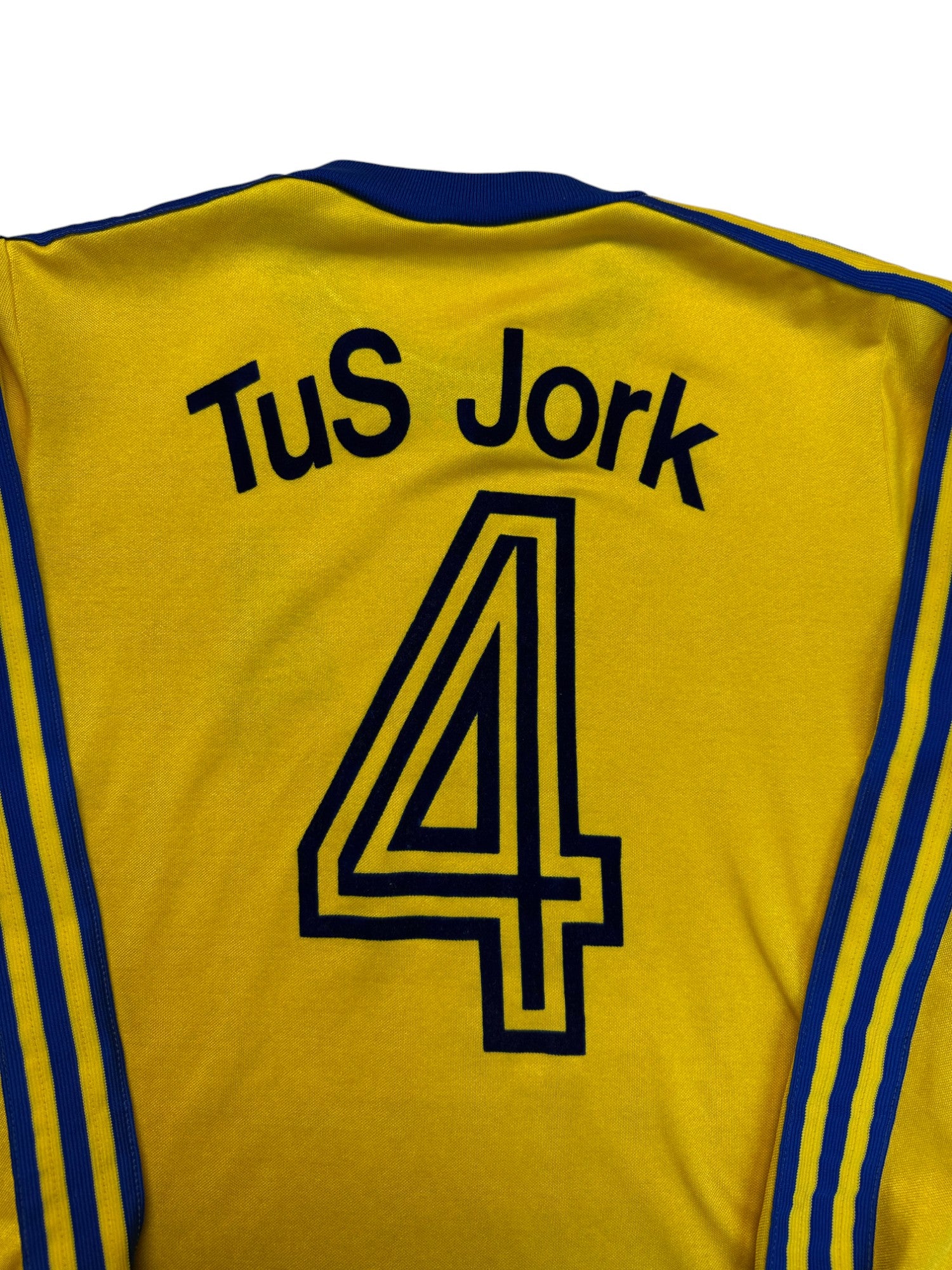 70s Adidas By Erima Trikot Langarm TuS Jork #4 Made In West Germany Gelb Blau 5/6 M
