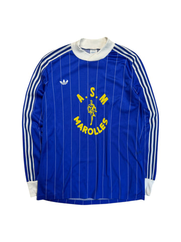 80s Adidas By Ventex Trikot Langarm "ASM Marolles" Blau M-L