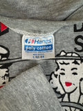 Vintage Hanes Shirt 80s "California Driving School Single Stitch Made In USA Dunkelgrau L