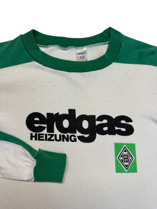 Rare! 1976 /1977 Borussia Mönchengladbach Trikot Allround "Erdgas Heizung" Made In West Germany Weiß Grün M-L