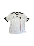 2010 Adidas Trikot DFB #2 Jansen Mit Unterschrift Weiß