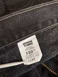 Vintage Levis Jeans 550 Relaxed Fit Tapered Leg Damen Schwarz (16 WM) L