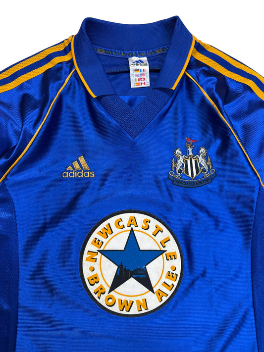 1998-99 Adidas Trikot Newcastle United Brown Ale Made In England Blau S