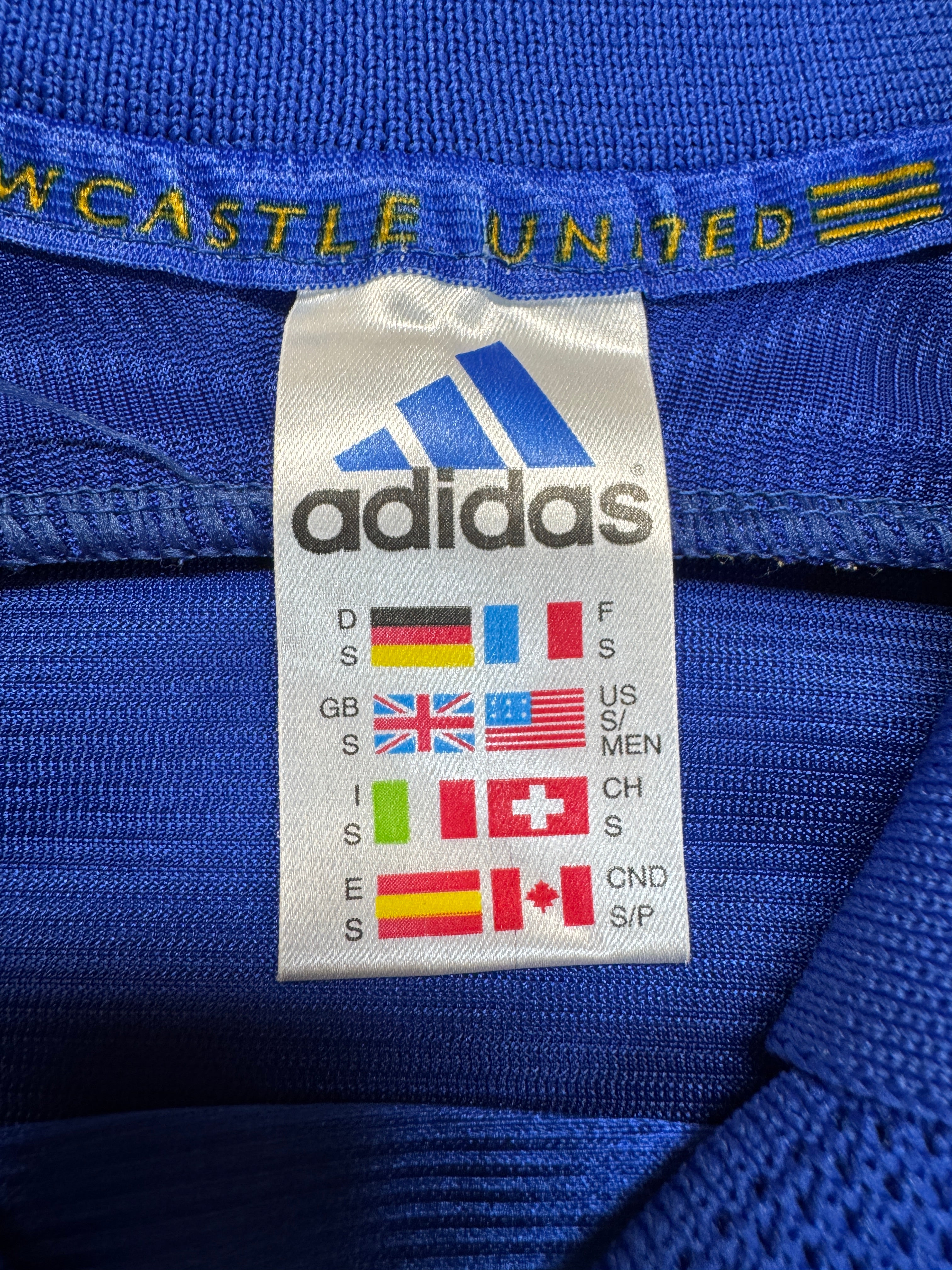 1998-99 Adidas Trikot Newcastle United Brown Ale Made In England Blau S