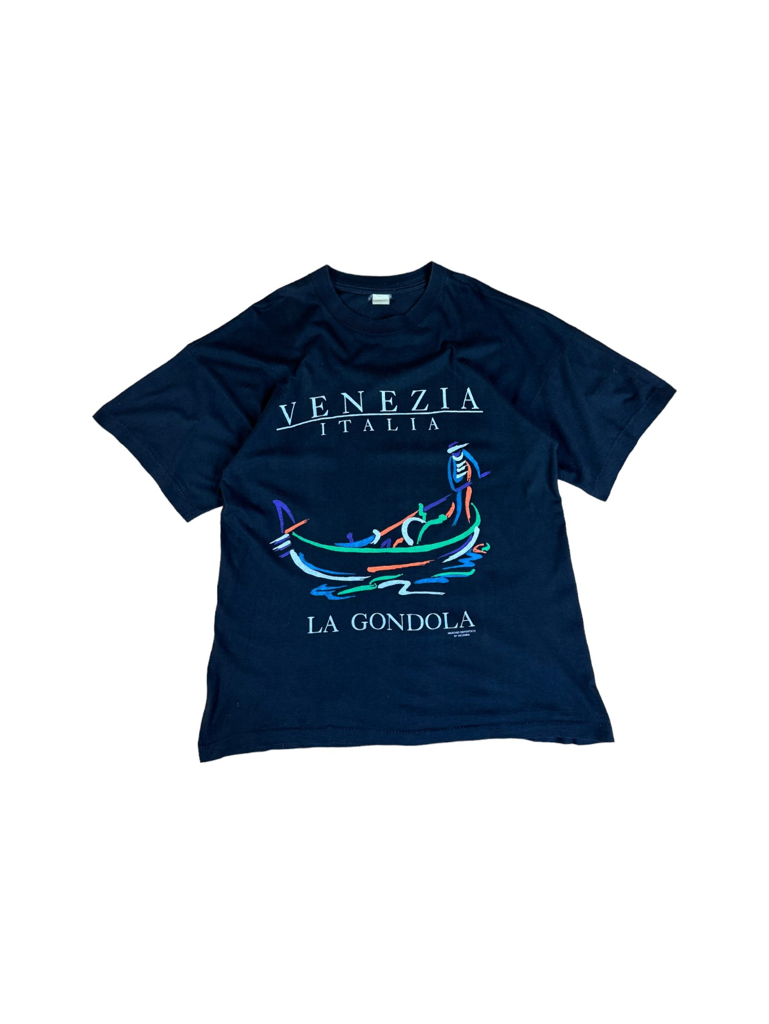 Vintage Venedig Shirt "Venezia La Gondola" Single Stitch Schwarz L - RareRags