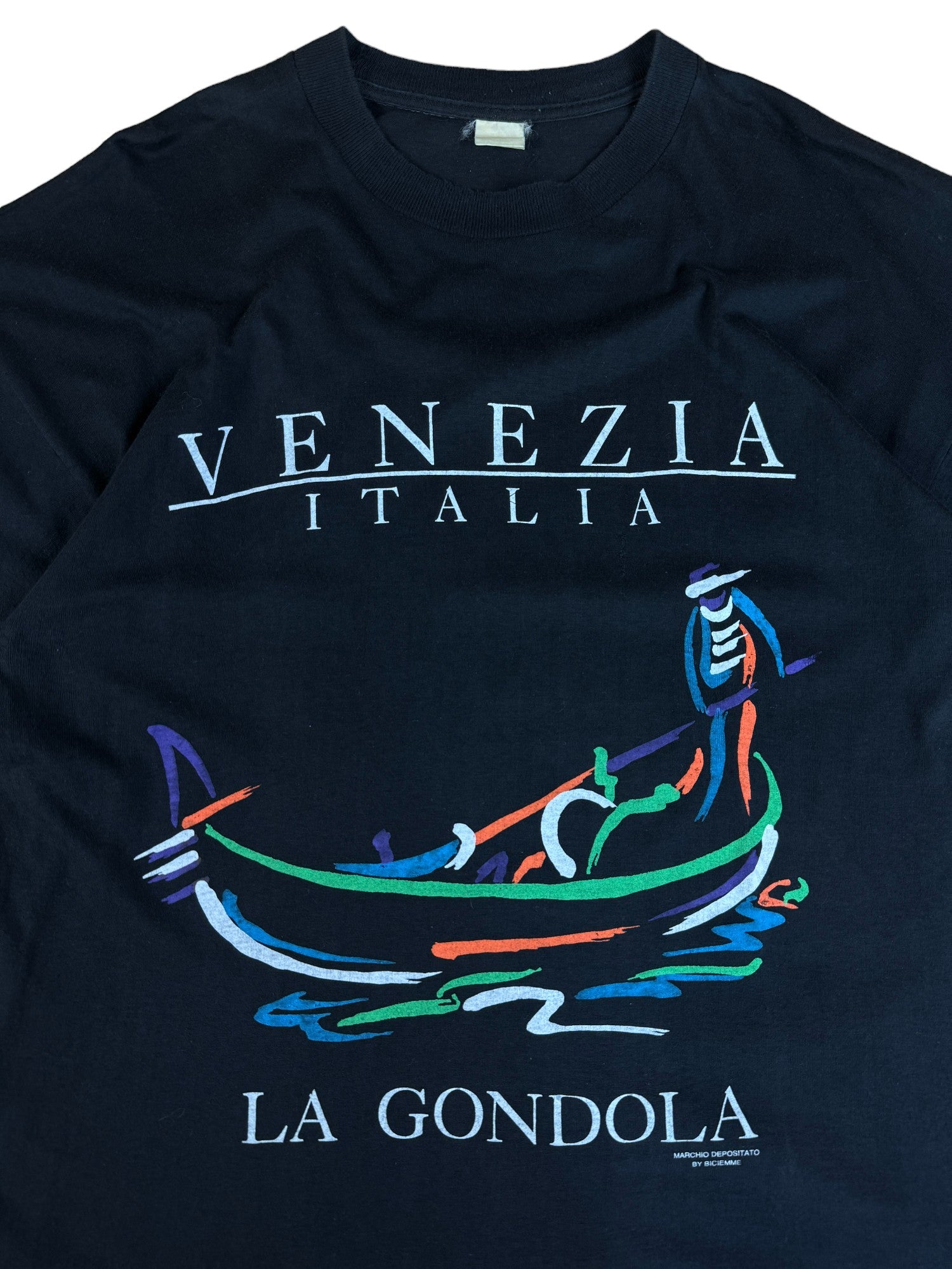 Vintage Venedig Shirt "Venezia La Gondola" Single Stitch Schwarz L - RareRags