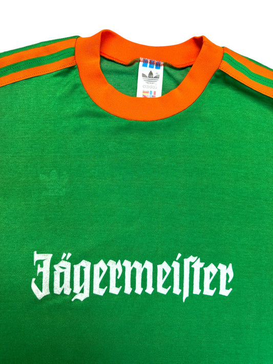 80s Adidas Trikot Jägermeister #4 Made In West Germany Grün Orange L