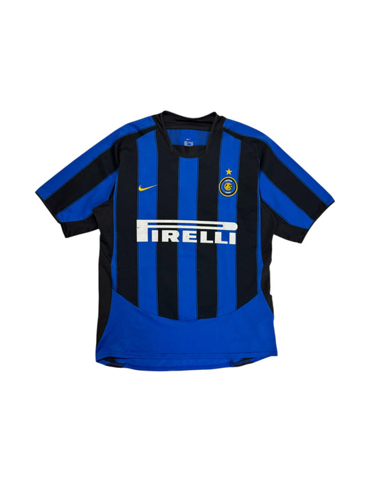 2003 /04 Nike Trikot Inter Milan Pirelli Blau Schwarz M