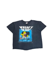 1998 The Simpsons Shirt Homer "Where's the beer?" Single Stitch Made In USA Schwarz XL