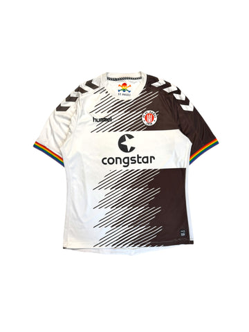 2015/16 St Pauli Trikot Hummel Congstar Weiß Braun XL-XXL