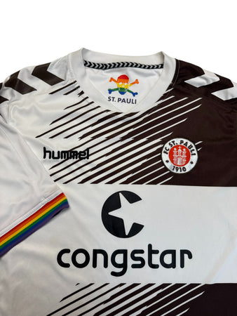 2015/16 St Pauli Trikot Hummel Congstar Weiß Braun XL-XXL