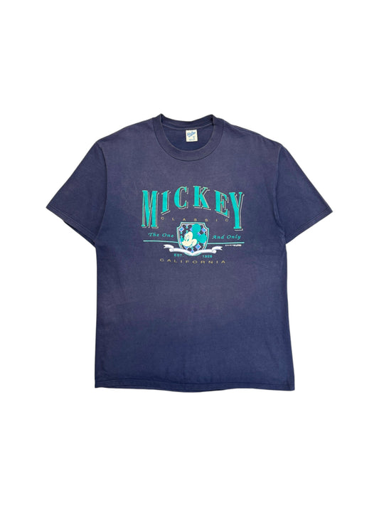 90s Velva Sheen Shirt Mickey California Made In USA Dunkelblau XL