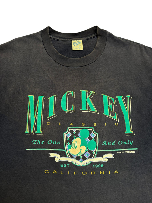 90s Velva Sheen Shirt Mickey California Made In USA Dunkelblau XL