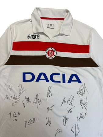 2009 DoYouFootball Trikot FC St Pauli Home Dacia Mit Unterschriften Weiß XL