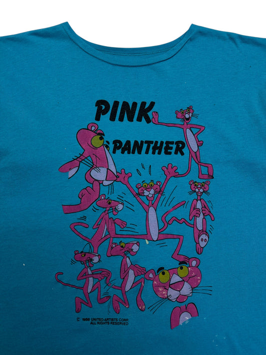 1986 Pink Panther Shirt Paint Splatter Made In Denmark Blau M