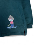 Vintage No System Sweater "I want my future- I feel so good" Dunkelgrün M