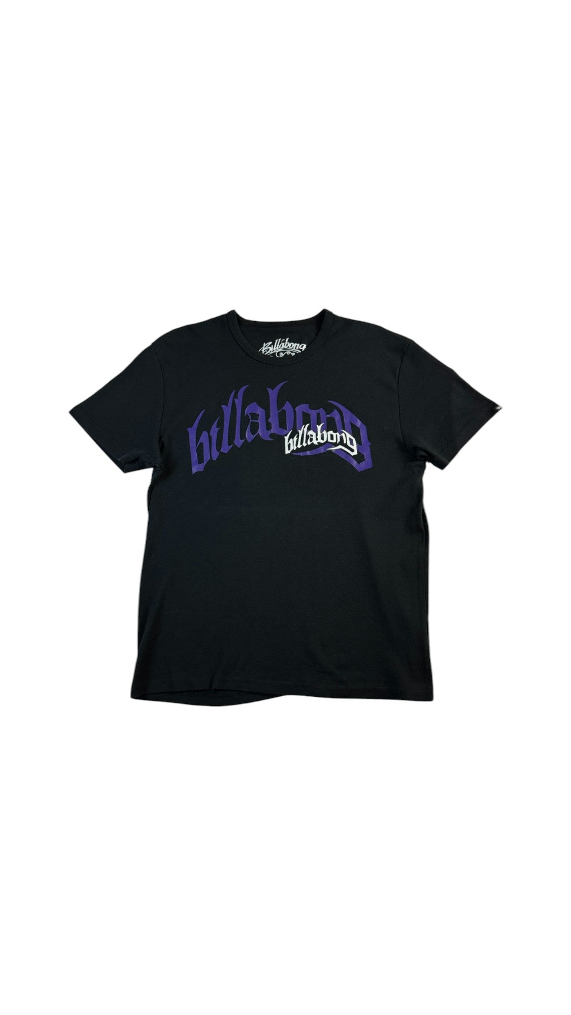 Billabong Shirt 00s Y2K Print Slim Fit Schwarz XXL - RareRags