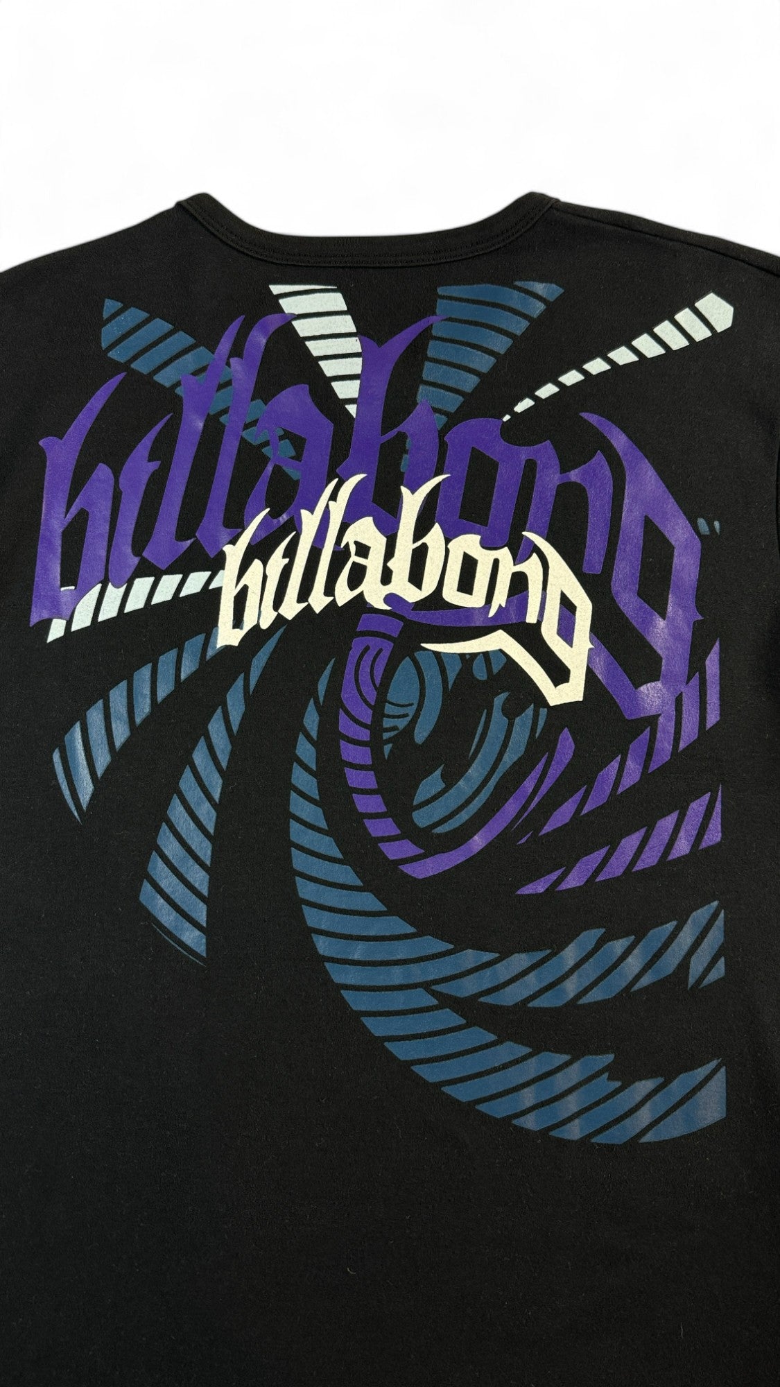 Billabong Shirt 00s Y2K Print Slim Fit Schwarz XXL - RareRags