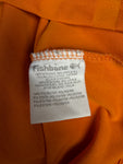 Vintage Fishbone Shirt Polyester Orange XXL