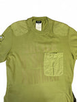 Vintage Dolce & Gabbana Shirt Mit Brusttasche Und Riemen Made In Italy Grün L