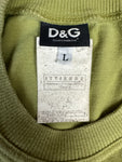 Vintage Dolce & Gabbana Shirt Mit Brusttasche Und Riemen Made In Italy Grün L
