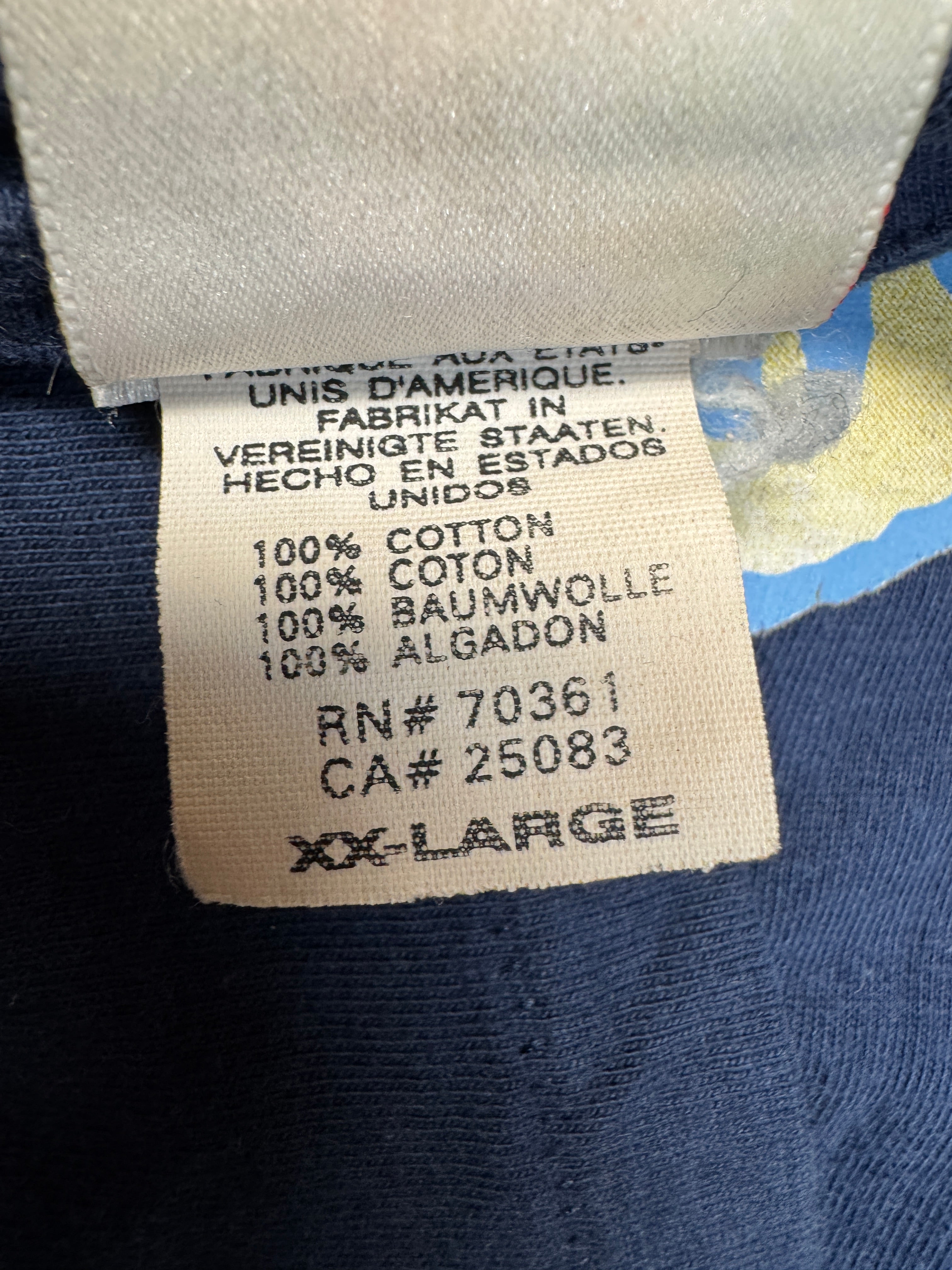 90s Disney Shirt Mickey Inc. "Destination Epcot Made In USA Single Stitch Dunkelblau XXL