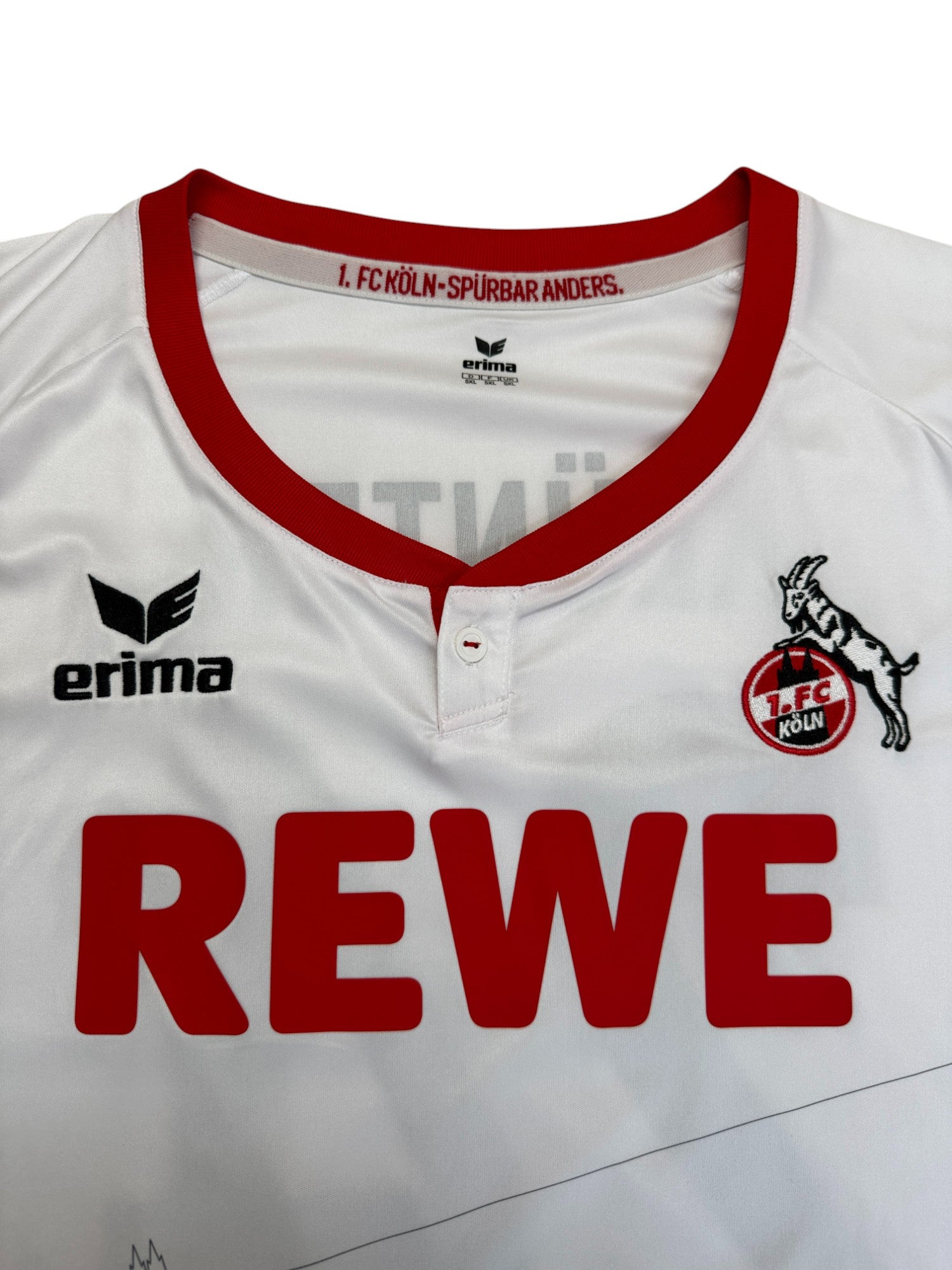 2015/16 Erima Trikot 1. FC Köln #24 Klünter Rewe Weiß 5XL