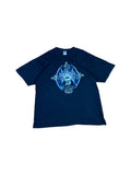 Gildan Shirt Y2K Blue Dragon Tribal Print Schwarz XL
