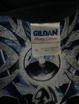 Gildan Shirt Y2K Blue Dragon Tribal Print Schwarz XL