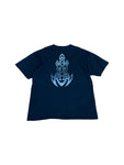 Gildan Shirt Y2K Blue Dragon Tribal Print Schwarz XL