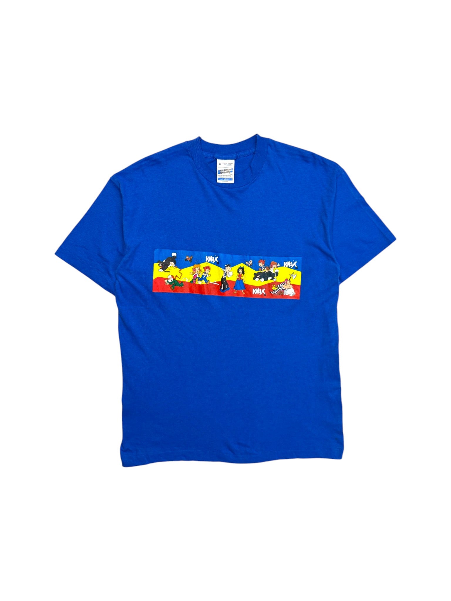 90s Screen Stars Shirt Knax Club Sparkasse Single Stitch Blau M