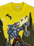 Vintage Maui&Sons Shirt "Sharkenstein" Streetsharks Single Stitch Gelb (Kindergröße XXL) S-M