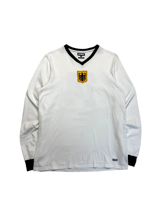 Retro Copa DFB Langarm Trikot 1970s #14 Weiß