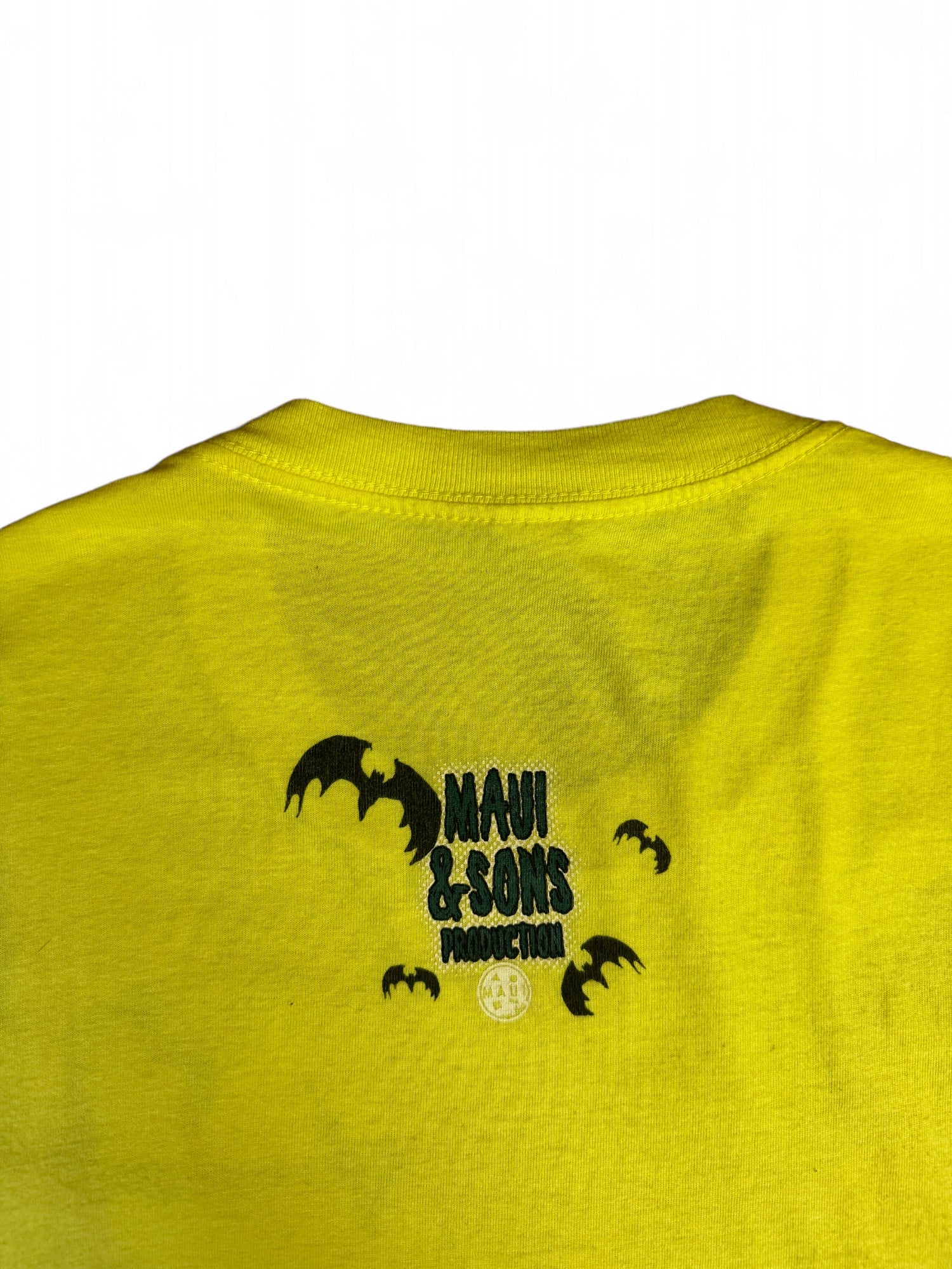 Vintage Maui&Sons Shirt "Sharkenstein" Streetsharks Single Stitch Gelb (Kindergröße XXL) S-M - RareRags