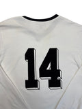 Retro Copa DFB Langarm Trikot 1970s #14 Weiß