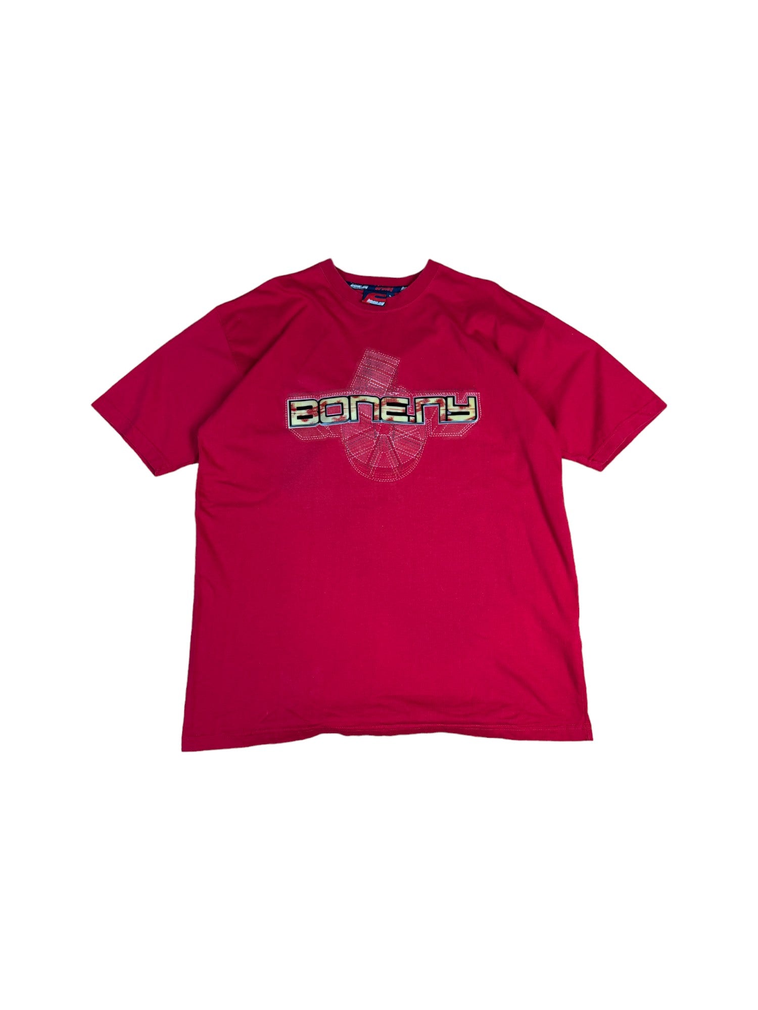 Vintage Bone Ny Shirt 3D Print Rot L - RareRags