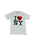 Vintage Fruit Of The Loom Shirt "I<3NY" Basic Weiß S
