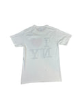 Vintage Fruit Of The Loom Shirt "I<3NY" Basic Weiß S