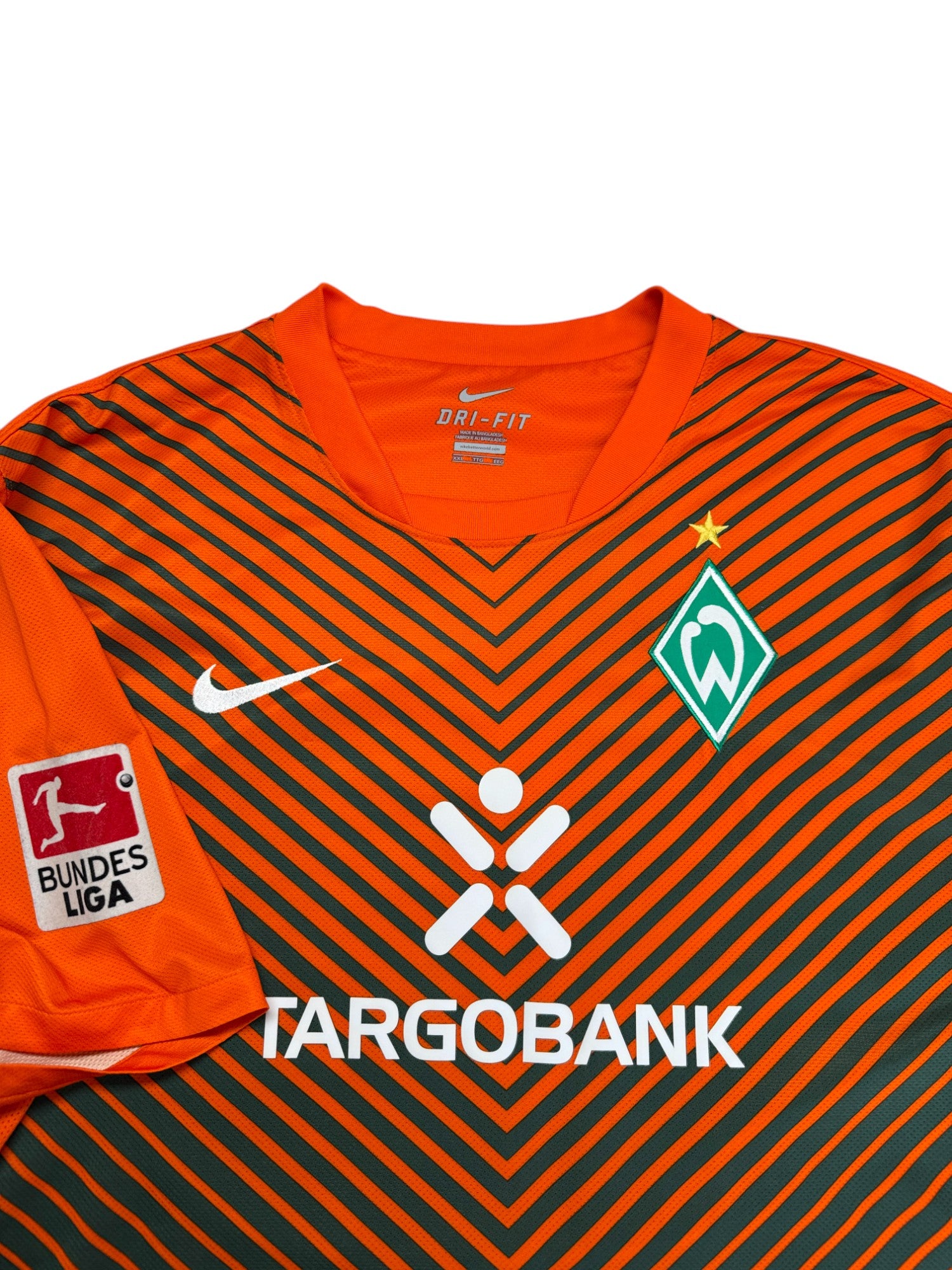 2011/2012 Nike Trikot Werder Bremen Targobank #10 Grün Orange XXL