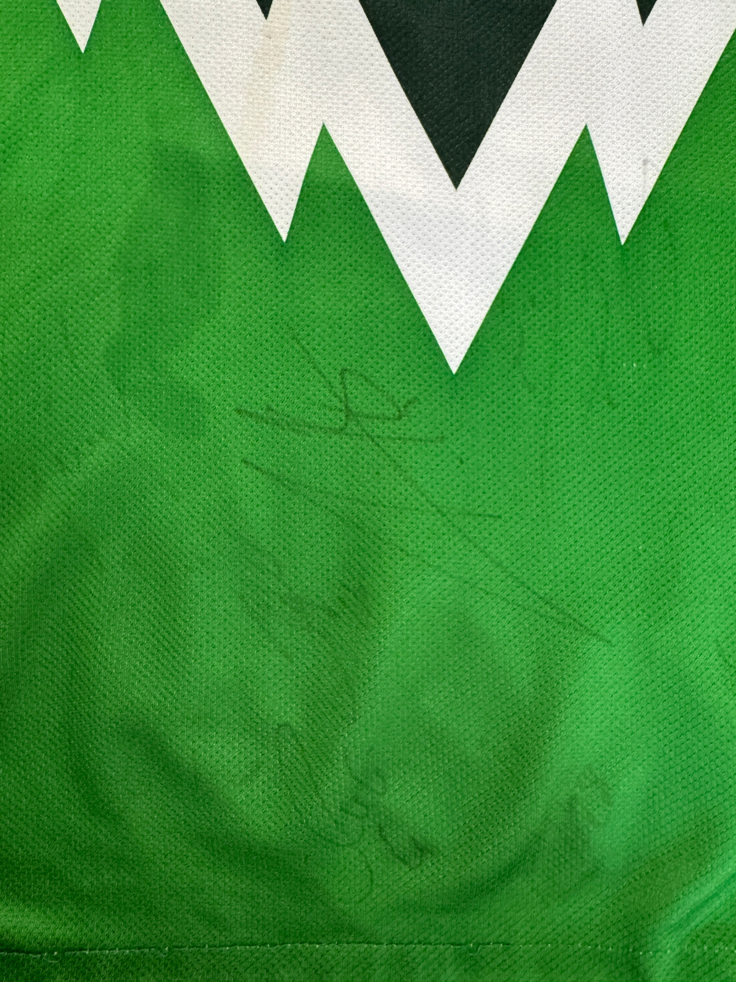 2010/11 Nike Trikot Werder Bremen Targobank Mit Unterschriften Grün M