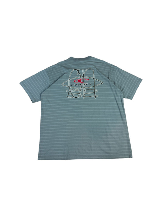 Vintage O'Neill Shirt Gestreift Blau Grau XXL