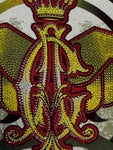 Christian Audigier Shirt Strass Allover-Print Rot S