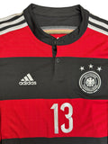 2014 Adidas Trikot DFB #13 Müller Gestreift Schwarz Rot