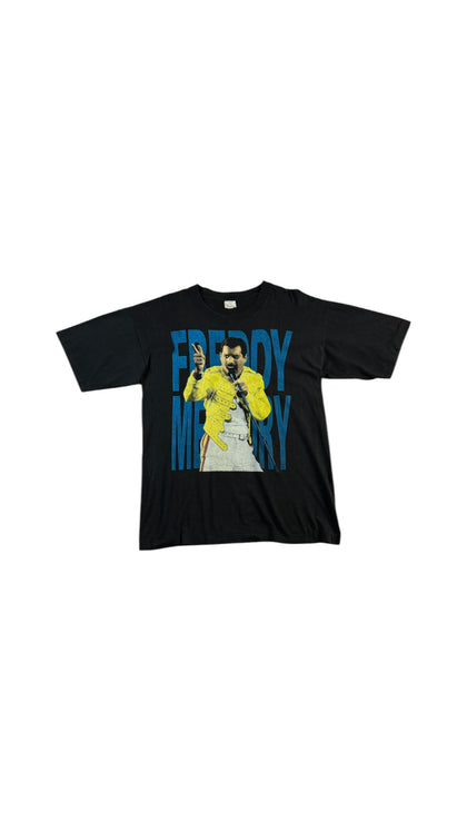 Vintage Shirt 90s Freddie Mercury Queen Bootleg Single Stitch Schwarz L