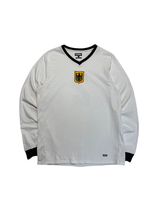 Retro Copa DFB Langarm Trikot 1970s #2 Weiß