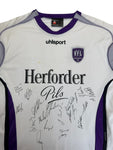 2005/06 Uhlsport Trikot VFL Osnabrück Herforder Pils Mit Unterschriften Weiß Lila XL