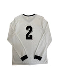 Retro Copa DFB Langarm Trikot 1970s #2 Weiß
