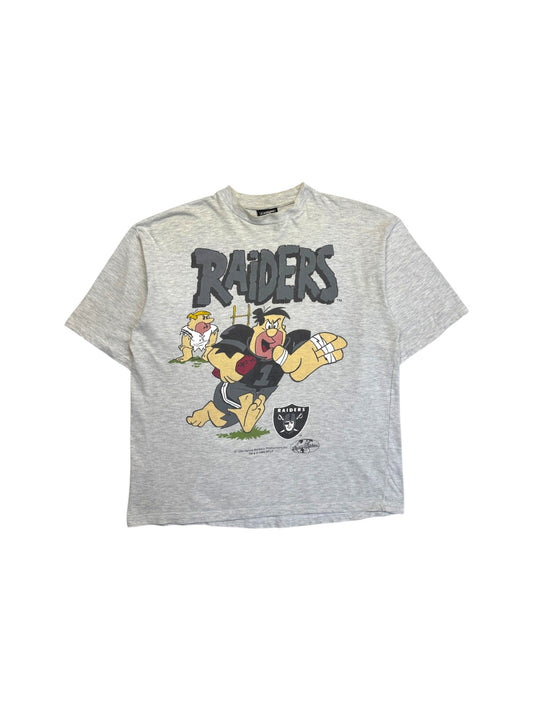 1994 Campri Teamline Shirt Flintstones x Los Angeles Raiders Grau L