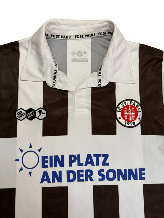 2011/12 DoYouFootball Trikot FC ST Pauli Home Platz An Der Sonne Weiß Braun L