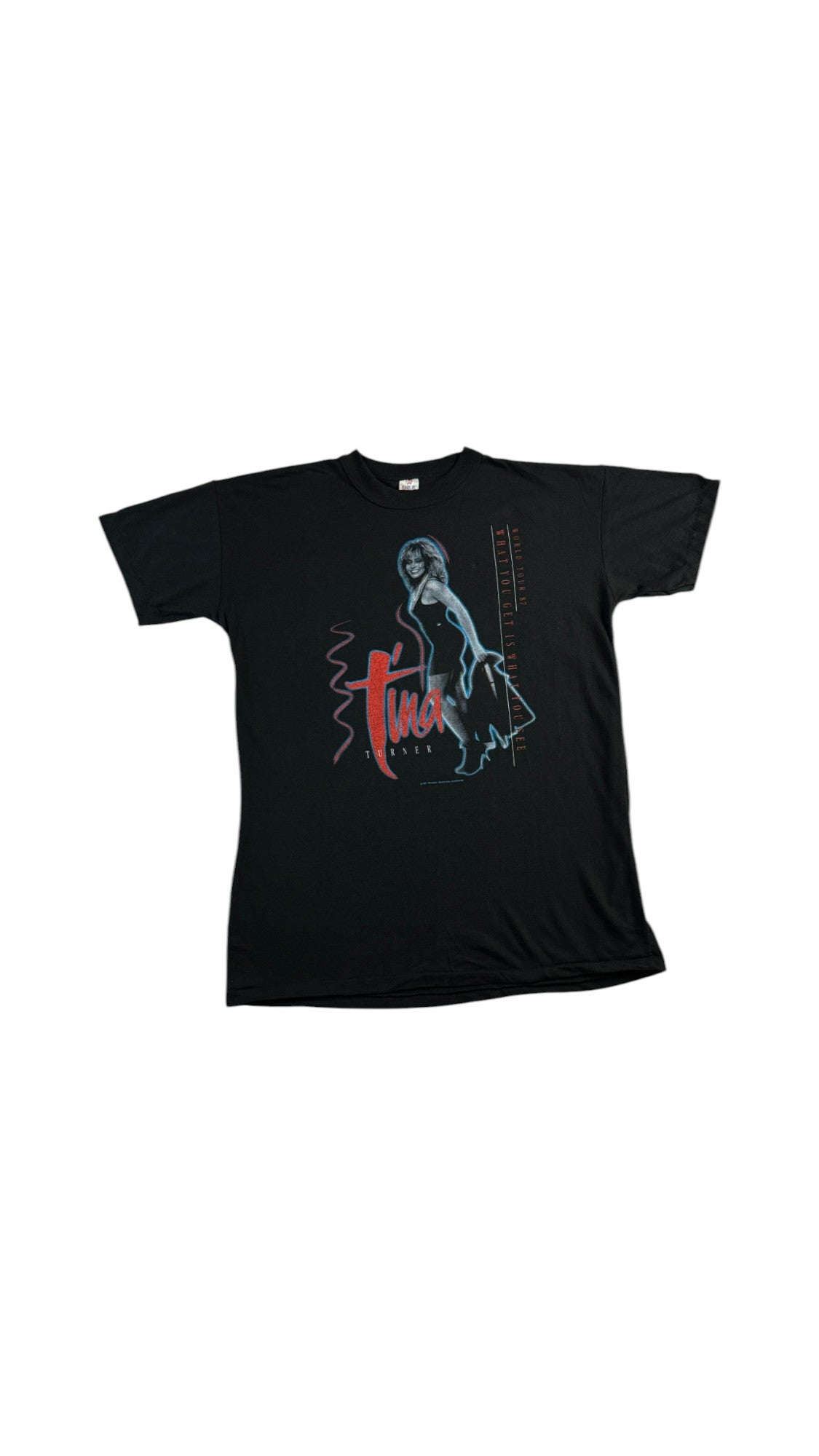 Rare! Vintage Tourshirt 1987 Tina Turner "Break every rule"-European Tour Single Stitch Schwarz L - RareRags
